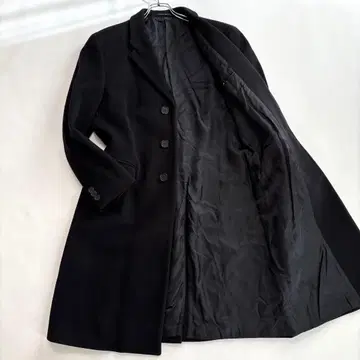 엠포리오 아르마니 [캐시미어 혼방 블랙] 체스터 코트 L 사이즈