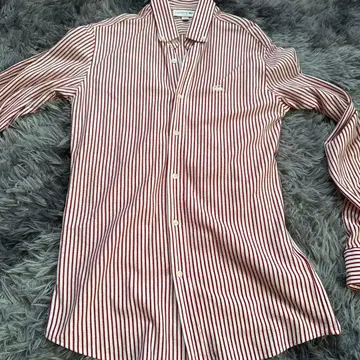 LACOSTE 슬림핏 스트라이프 셔츠 US XS