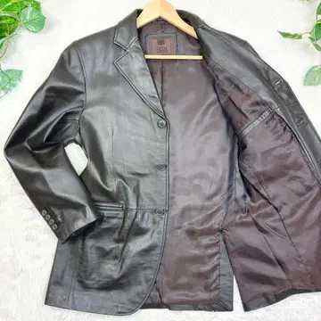 새상품급 페디 램 가죽 테일러드 자켓 가죽 자켓 L 카키