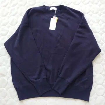 카구레 코튼 리오셀 맨투맨 풀오버 네이비