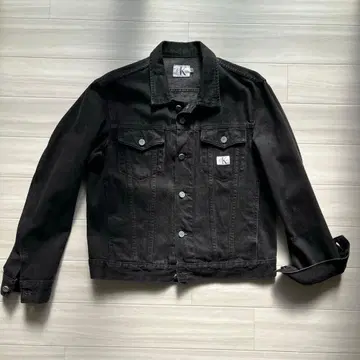 Calvin Klein Jeans 블랙 데님 자켓 L