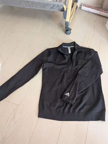 adidas 여성용 M 블랙 긴팔 피케 셔츠