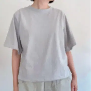 fu-KO 그레이 반팔T셔츠 슬릿