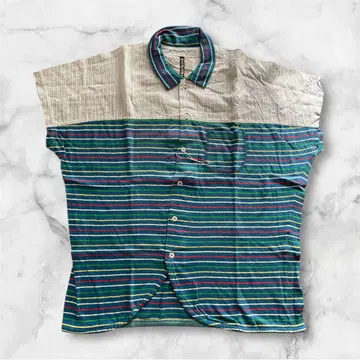 스트라이프 반팔 셔츠 1 사이즈