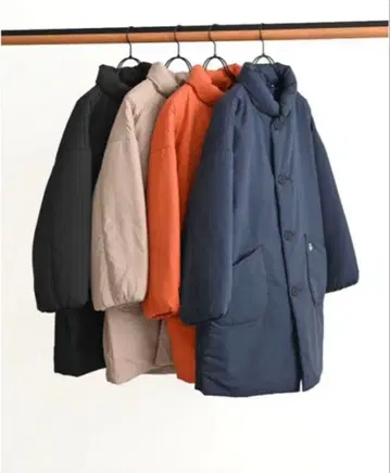 ORCIVAL (오르치발) 스탠드 카라 충전솜 롱 블루종