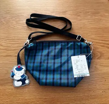 [택 포함 새상품] 파밀리아 미니백 (블루 계열 체크)