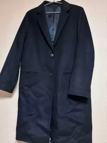 [ 새상품급 ] UNIQLO 유니클로 울 캐시미어 체스터 코트 블랙