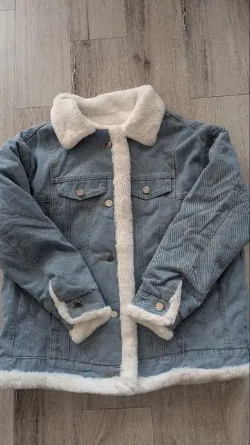 플리스 안감 데님 자켓