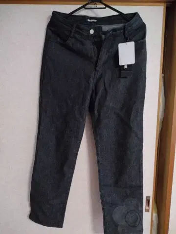 새상품 MARY QUANT 마리크와 데님 팬츠 블랙 M