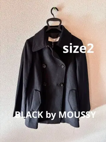 새상품 울 피코트 블랙 BLACK by MOUSSY 아우터