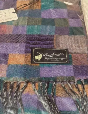 캐시미어 100% 체크 무늬 머플러