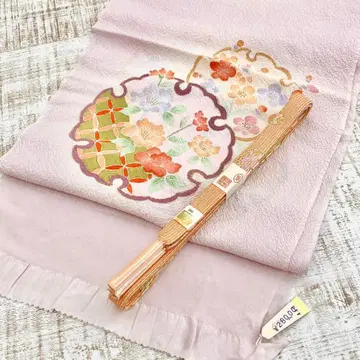 미사용품 순수 실크 오비 장식 천, 허리띠 2종 세트 3