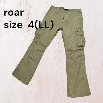 레어 roar 카고 팬츠 카키 D 고리 y2k 플레어