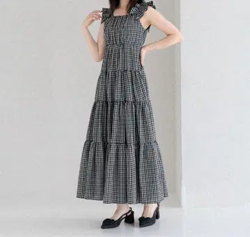 Heather 2WAY 숄더 프릴 원피스