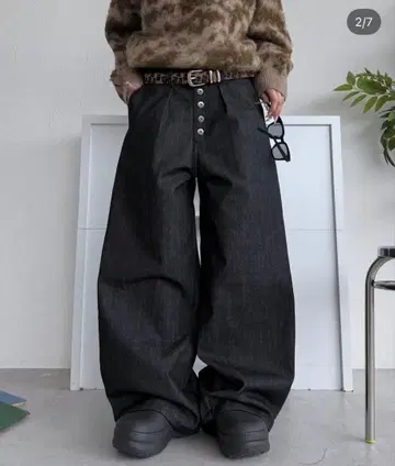 sedacle / 세다클 버튼 플라이 리지드 데님