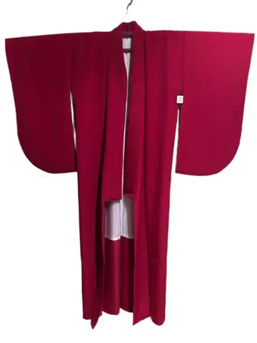 빨간색 이로무지 기모노 폴리에스테르 니샤쿠소데 하카마