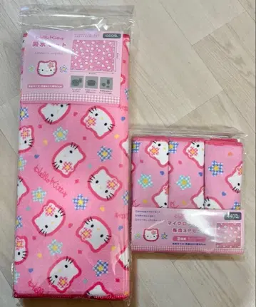 키티 흡수 매트 행주 극세사 3개 세트