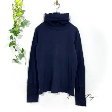 두클라쎄 터틀넥 티셔츠 긴팔 XL 네이비 네이비 컬러 하이넥