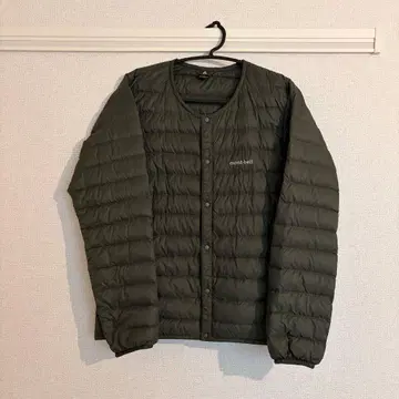 몽벨 라운드넥 다운 자켓 S 사이즈 카키