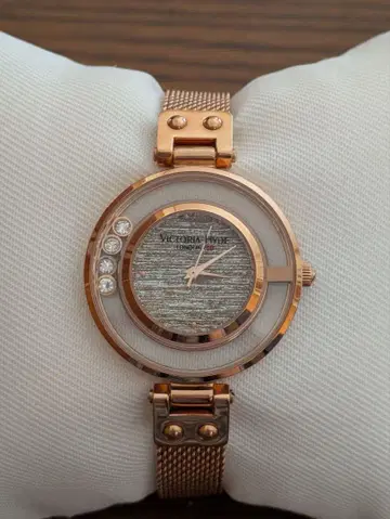 Victoria Hyde 로즈 골드 손목시계 스파크 스타 크리스탈