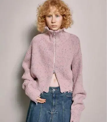 메종 스페셜 2웨이 프론트 지퍼 니트