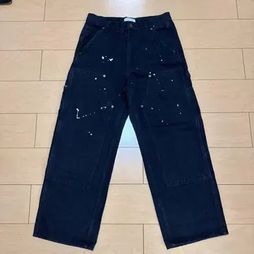 FREAK'S STORE 더블니 페인트 팬츠 블랙 M 사이즈