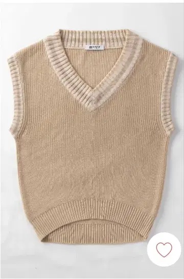 BETTEY 베이지 V넥 니트 베스트