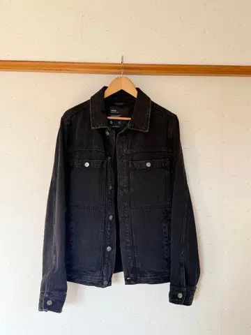블랙 데님 자켓