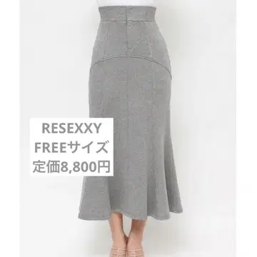 RESEXXY (리젝시) 원 워시 가공 저지 머메이드 스커트