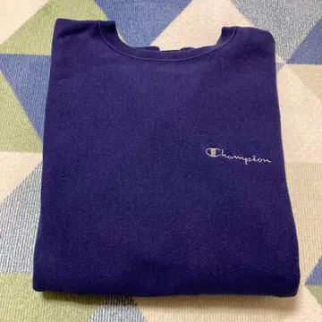 90s Champion 블루베리 리버스 위브 자수 택 USA 제조 L