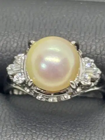 진주와 다이아몬드풍석의 반지 여성용 세련된 고급