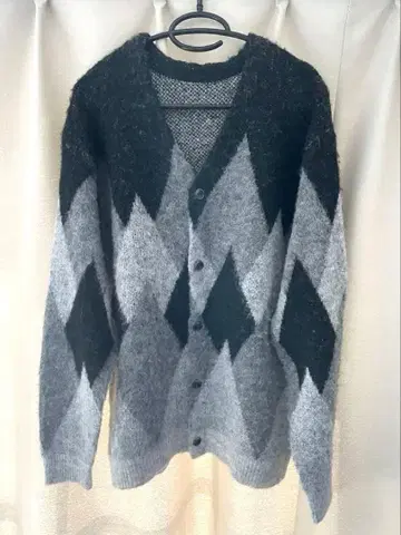 아가일 모헤어 라이크 샤기 가디건 택 포함 미사용 새상품 XL