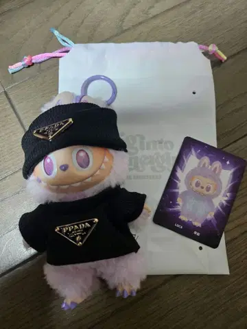 팝마트 LABUBU 에너지 LUCK 코스튬 포함 보라색