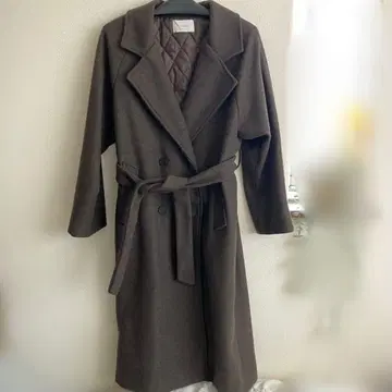 롱 코트 여성용 브라운 한국