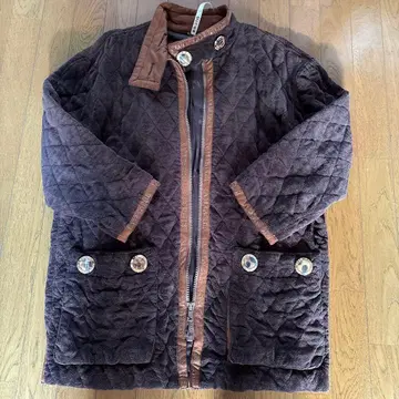 이태리 다크 브라운 퀼팅 자켓 사이즈 11