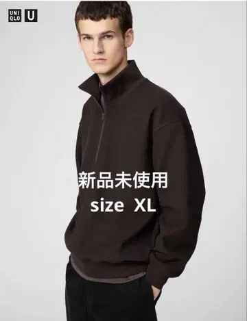 브러쉬드 맨투맨 하프 지퍼 셔츠