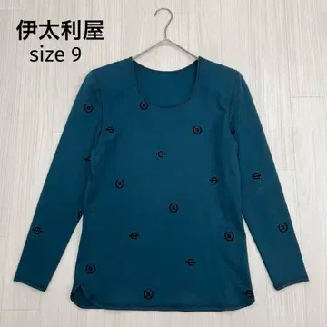 이타리야 이탈리아 울 긴팔 티셔츠 어깨 패드 포함 9