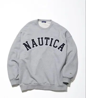 NAUTICA 그레이 크루넥 트레이닝복 L