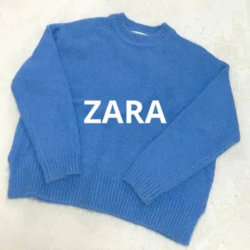ZARA 자라 블루 니트 알파카 울 양모 S 사이즈