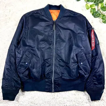 알파인더스트리 MA-1 플라이트 자켓 네이비 복각 단장 OD