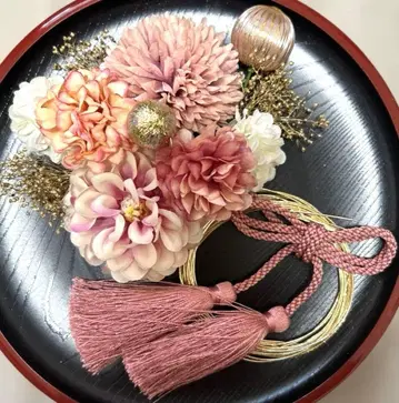 더스티 핑크 성인식 졸업식 시치고산 사전 촬영 머리 장식