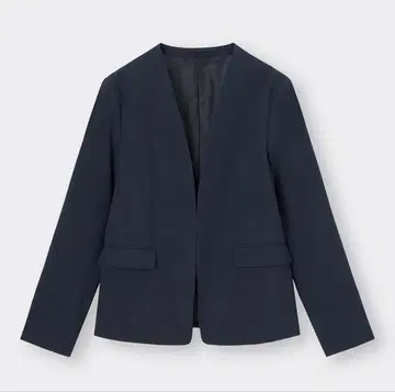 네이비 노카라 자켓 M