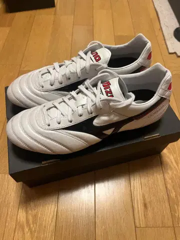 MIZUNO 모렐리아2japan 축구 스파이크 화이트/블랙 26cm