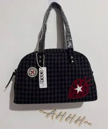aeae 체크 무늬 토트백 중형