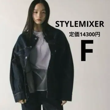 컨디션 최상 STYLEMIXER 노카라 데님 자켓 오버 사이즈