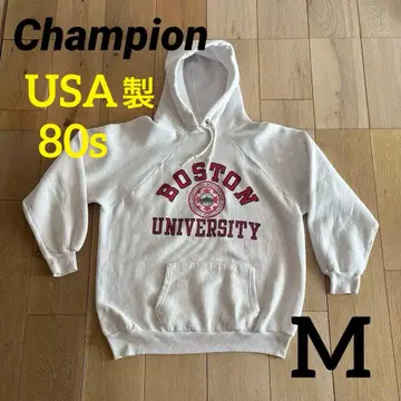 80s USA제 챔피온 맨투맨 후드티 보스턴 M 프린트
