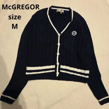새상품급 McGREGOR 케이블 니트 가디건 [ M ] 네이비 스쿨