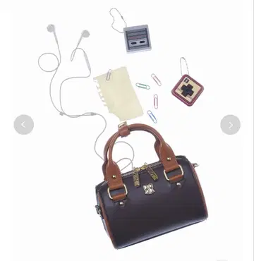 새상품급 [ FURFUR ] 퍼 리본 오크 미니 보스턴 백