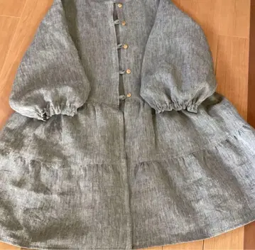 z님 의뢰/코트풍 원피스/린넨 100/핸드메이드