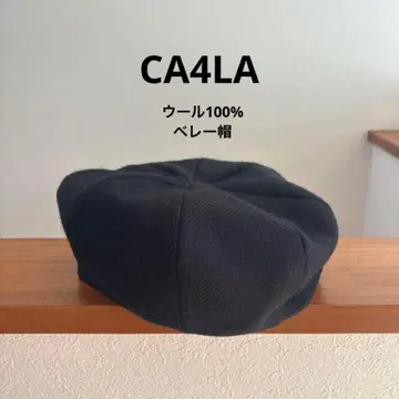 CA4LA 블랙 베레모 울 양모 사이즈 조절 가능